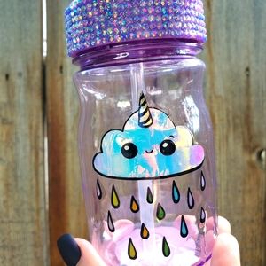 Kids cup customized vinyl and jewels